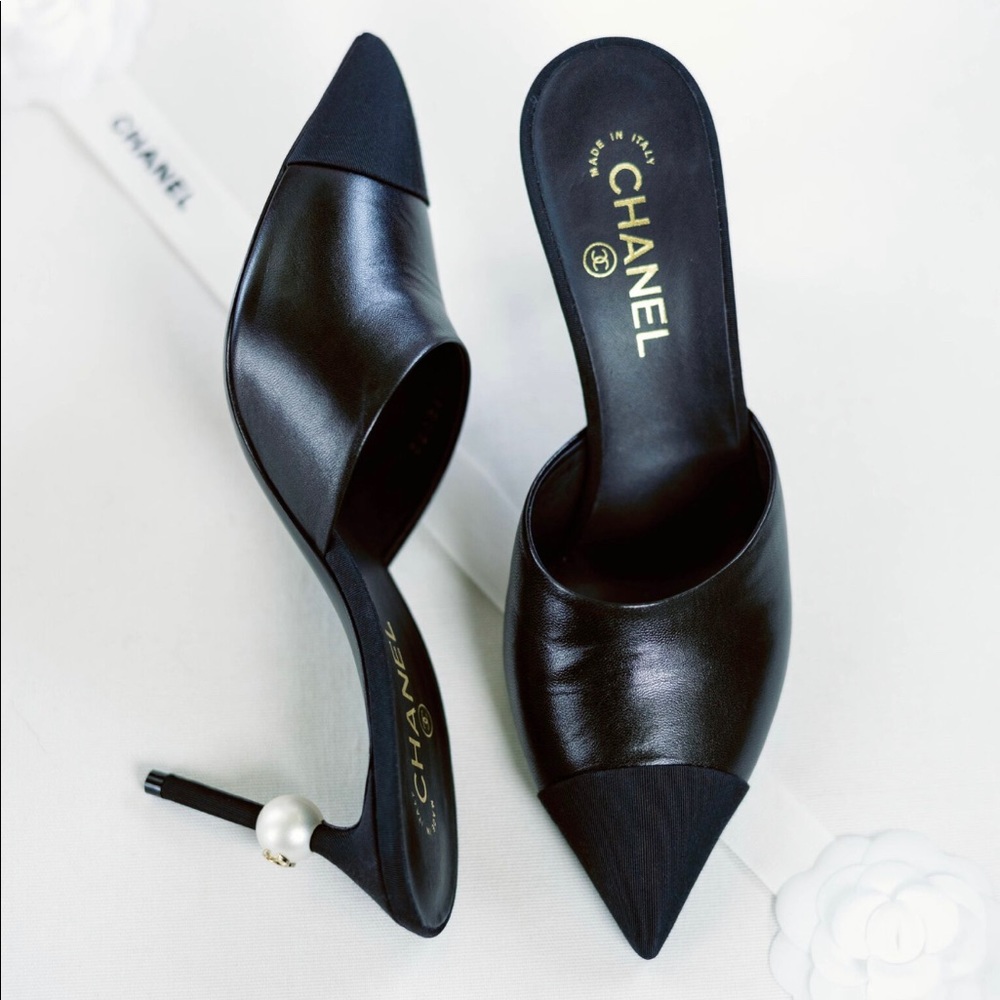 Brand New Chanel Cap Toe Mules